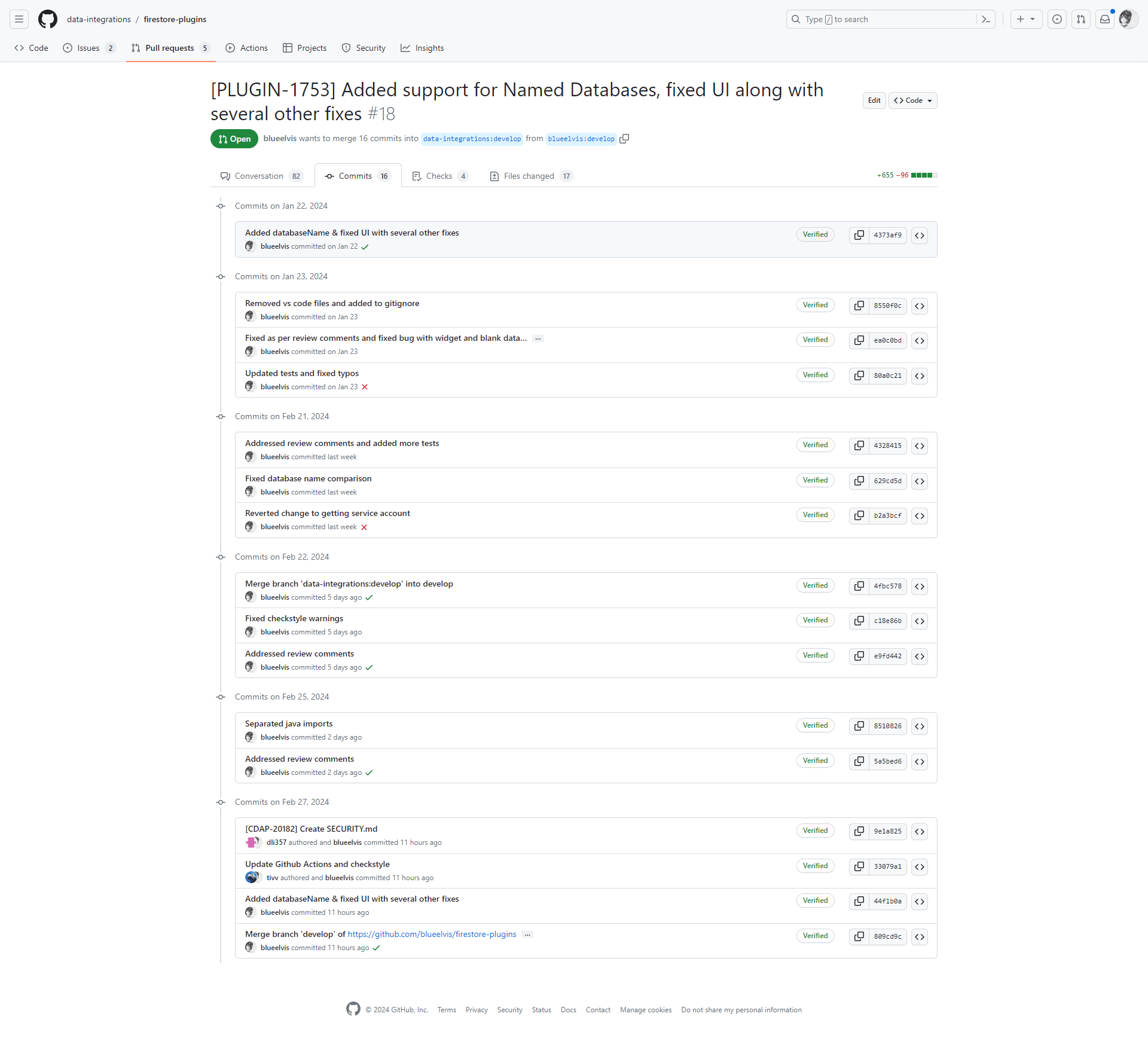 Reordering & squashing commits using Git Rebase