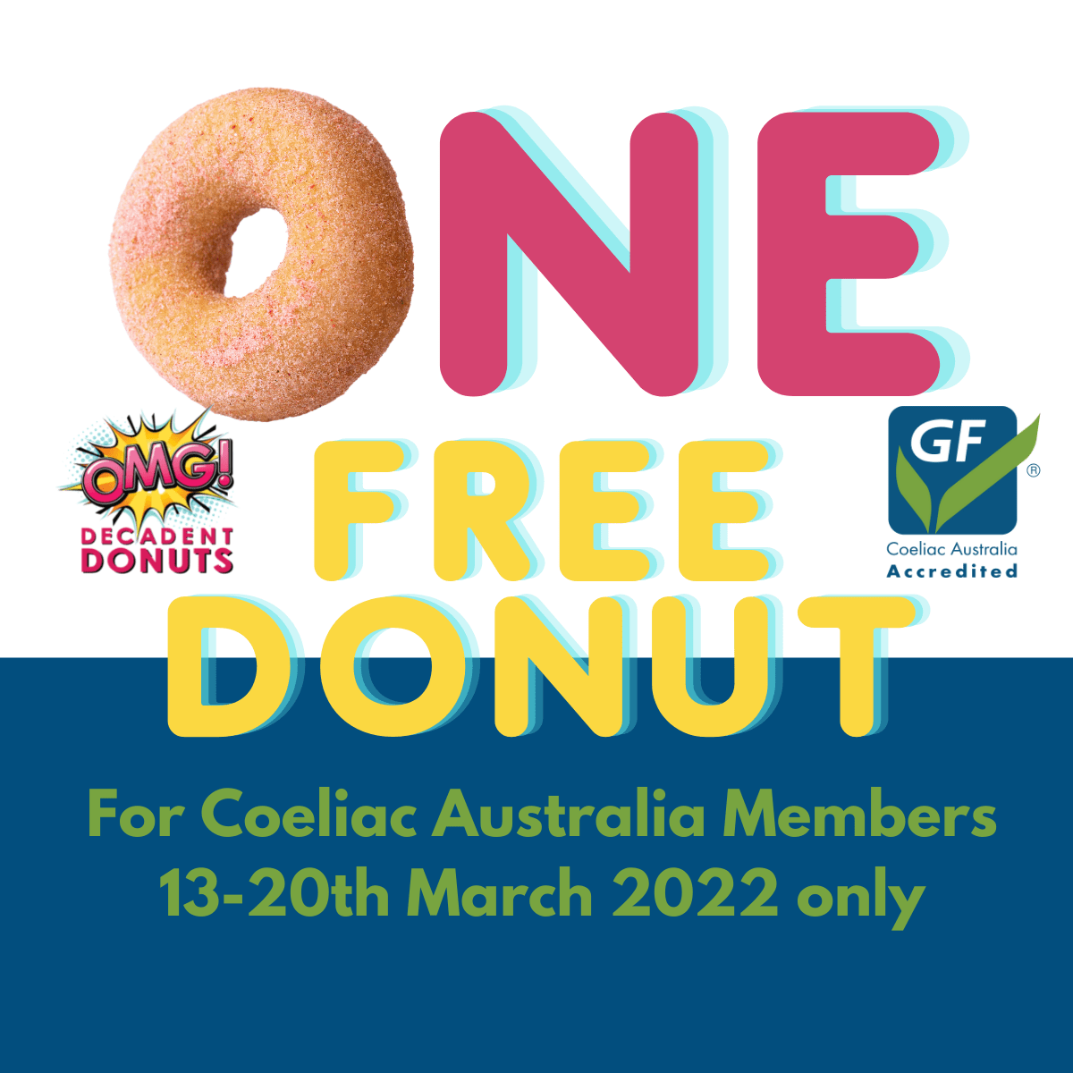 Free Donuts for Coeliac Australia Members during Coeliac Awareness Week