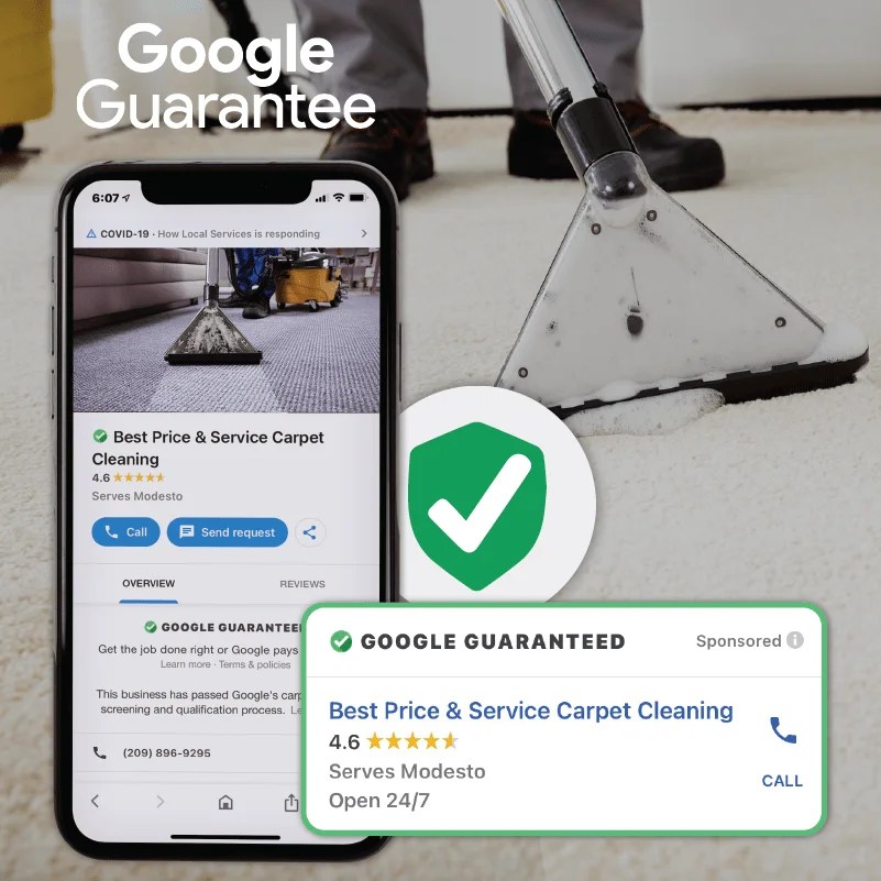 Google Guarantee for Carpet Cleaning OMG National Small Business