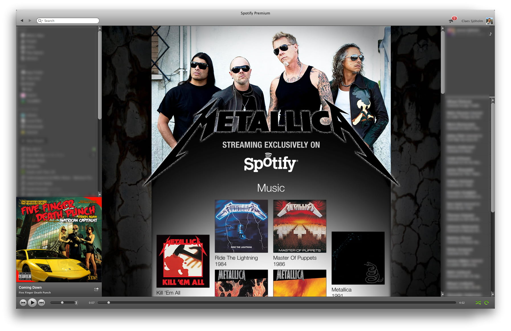 Spotify Metallica!