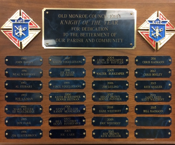 Al Stobart Knight of the Year Award/Old Monroe Knights of Columbus/Old Monroe, MO