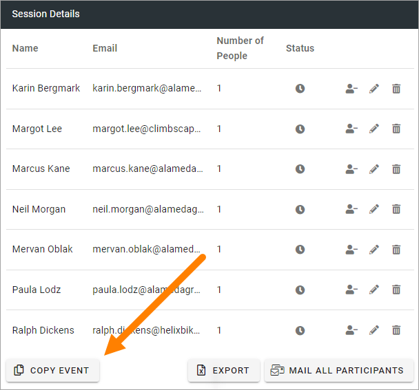 Copy an event — Omnia documentation
