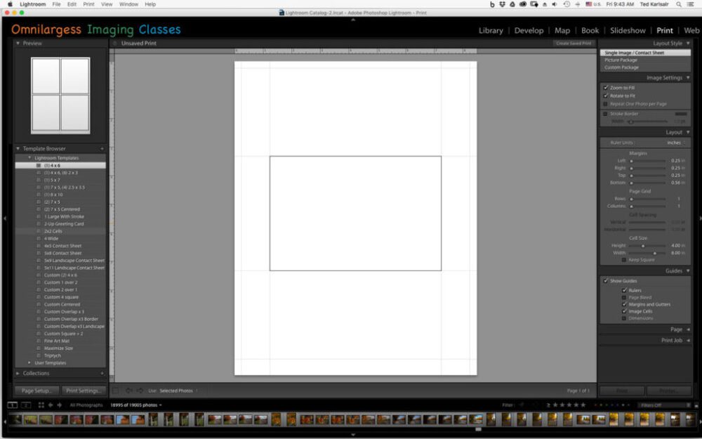 Lightroom Print Module Part 1 Omnilargess Photography Classes