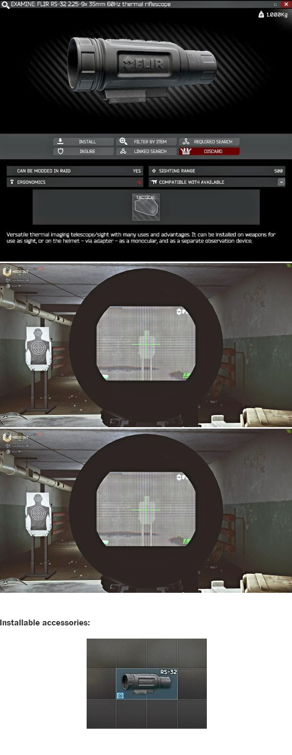 Escape from Tarkov All Sight Data Detailed Guide Escape From Tarkov