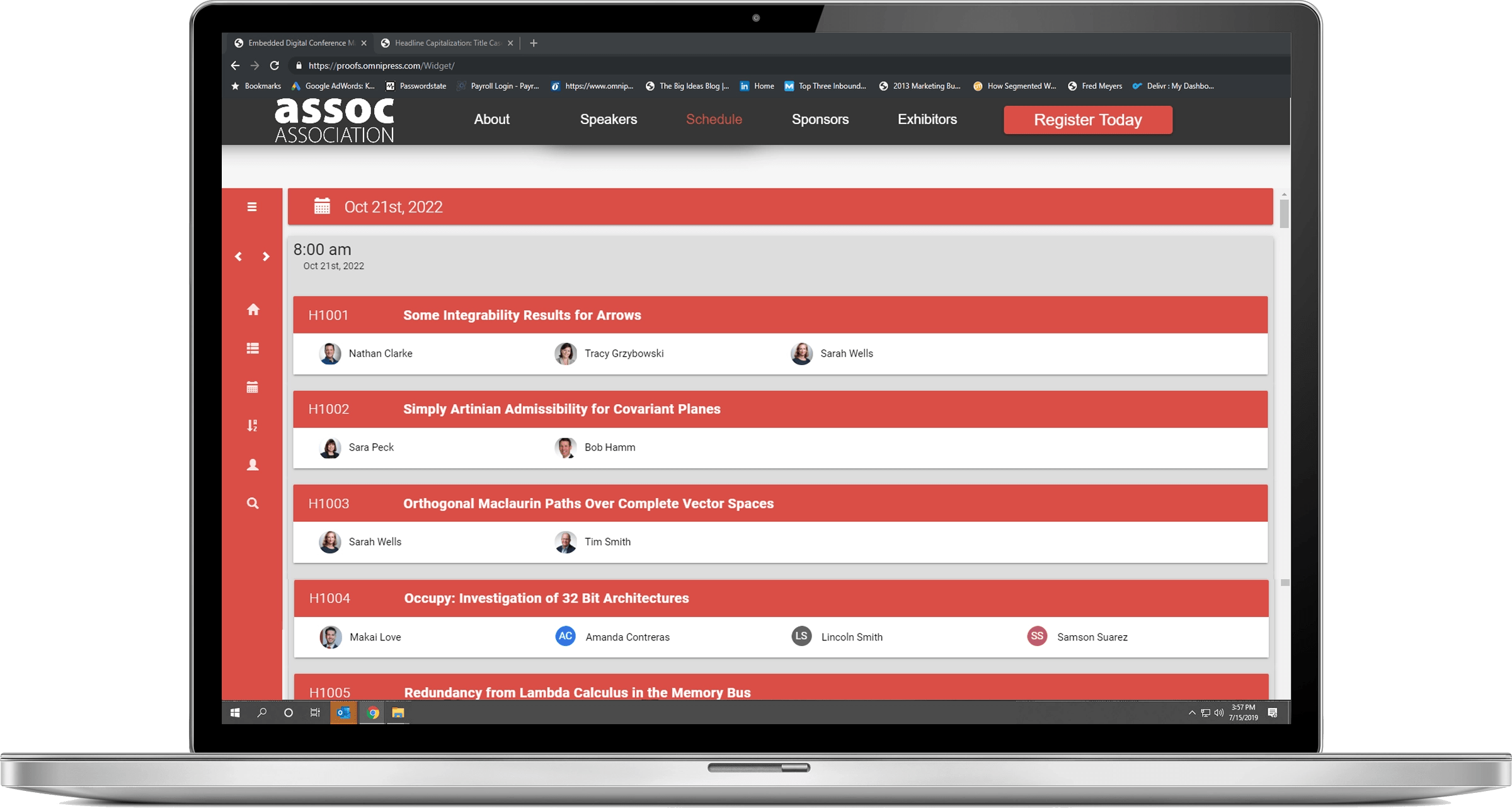 Event Schedule Software and Digital Event Content Omnipress