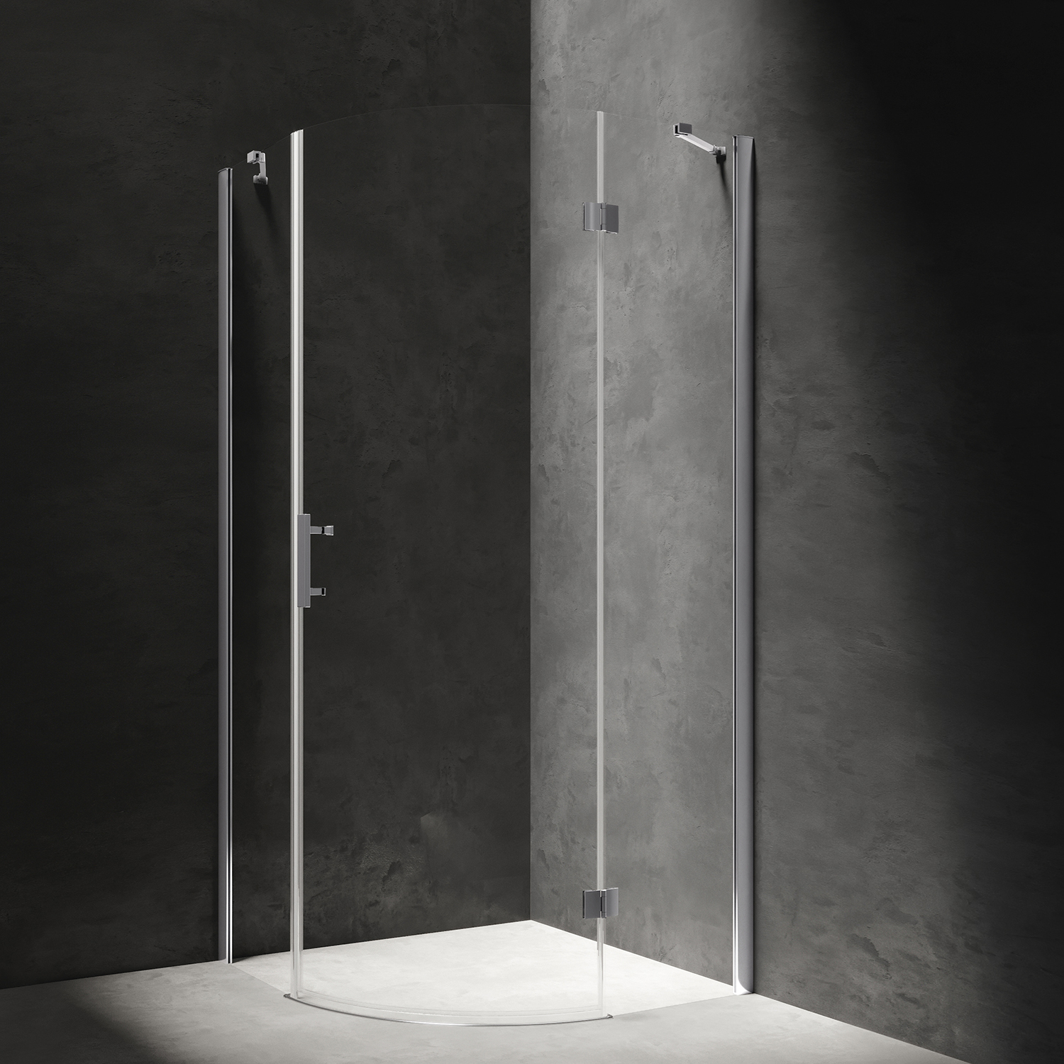 MANHATTAN Quadrant shower enclosure with hinged door, 100 x 100 cm