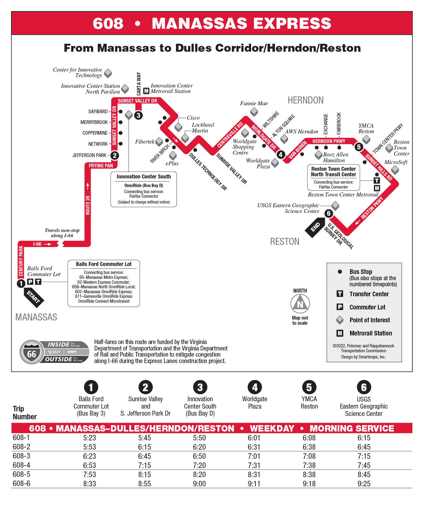 NEW OmniRide Express Route To Dulles Corridor/Herndon/Reston Starts Dec