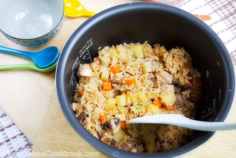 Easy Mixed Vegetables and Pork Rice Omnivore's Cookbook