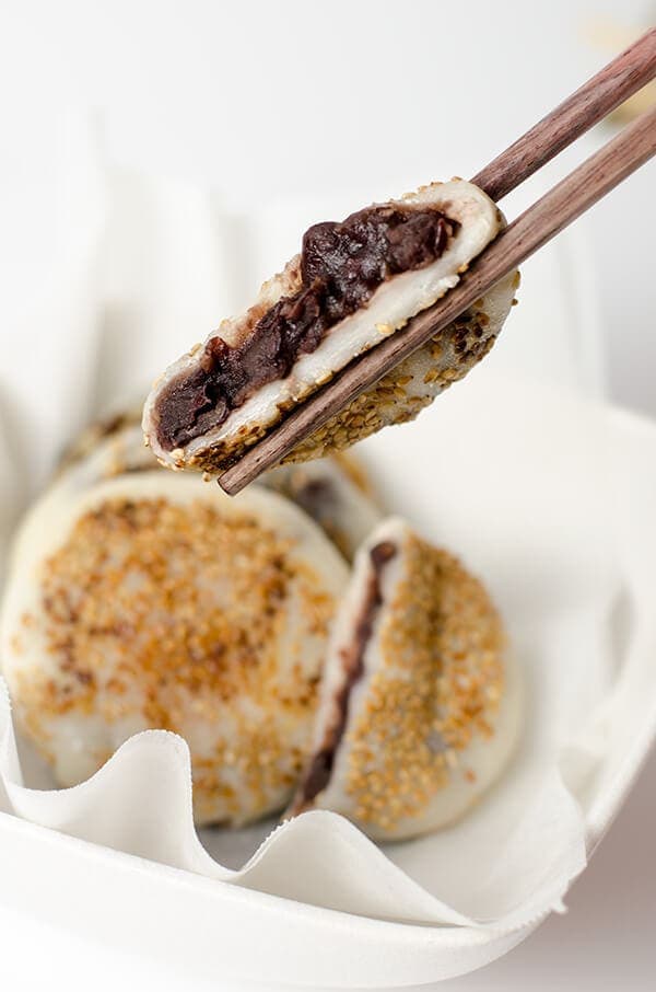 Sticky Rice Cake with Red Bean Paste Omnivore's Cookbook