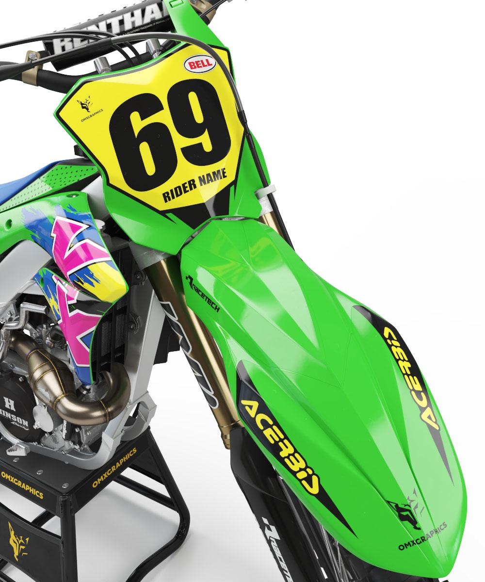Kawasaki Retro Graphics Kit OMXGraphics All Models 1998 onwards