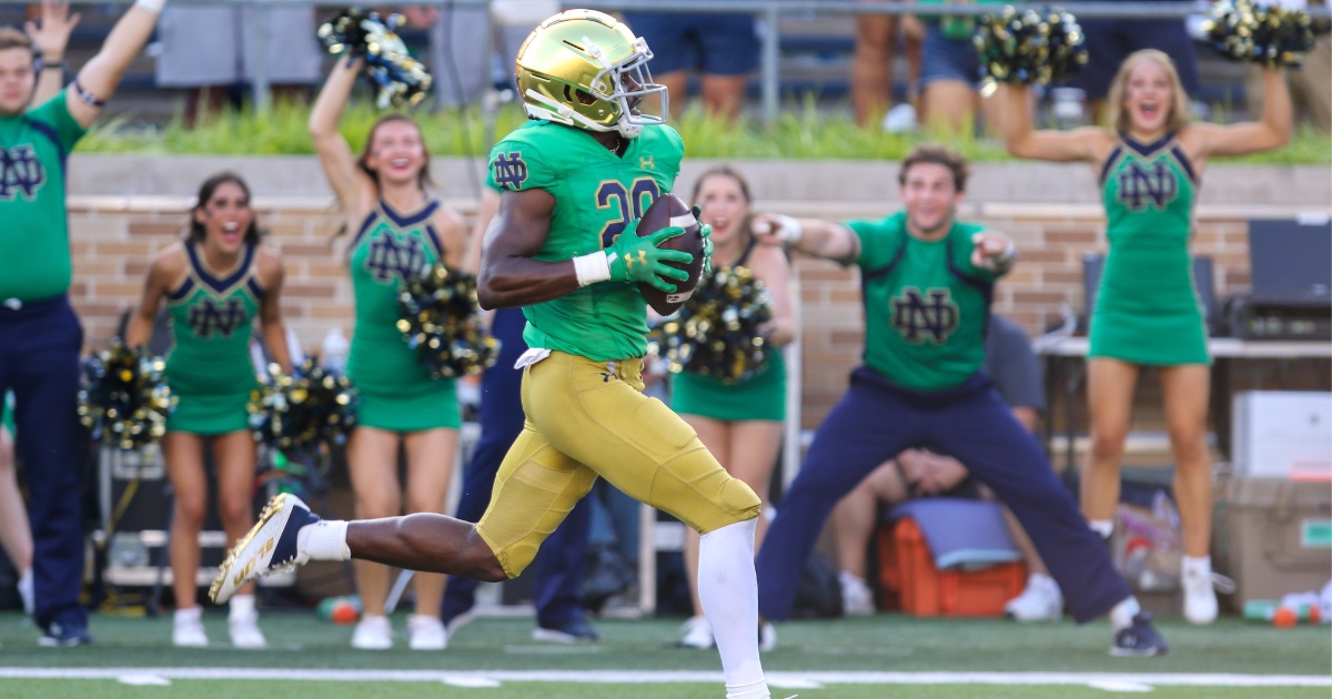 Notre Dame vs. California snap counts, participation chart