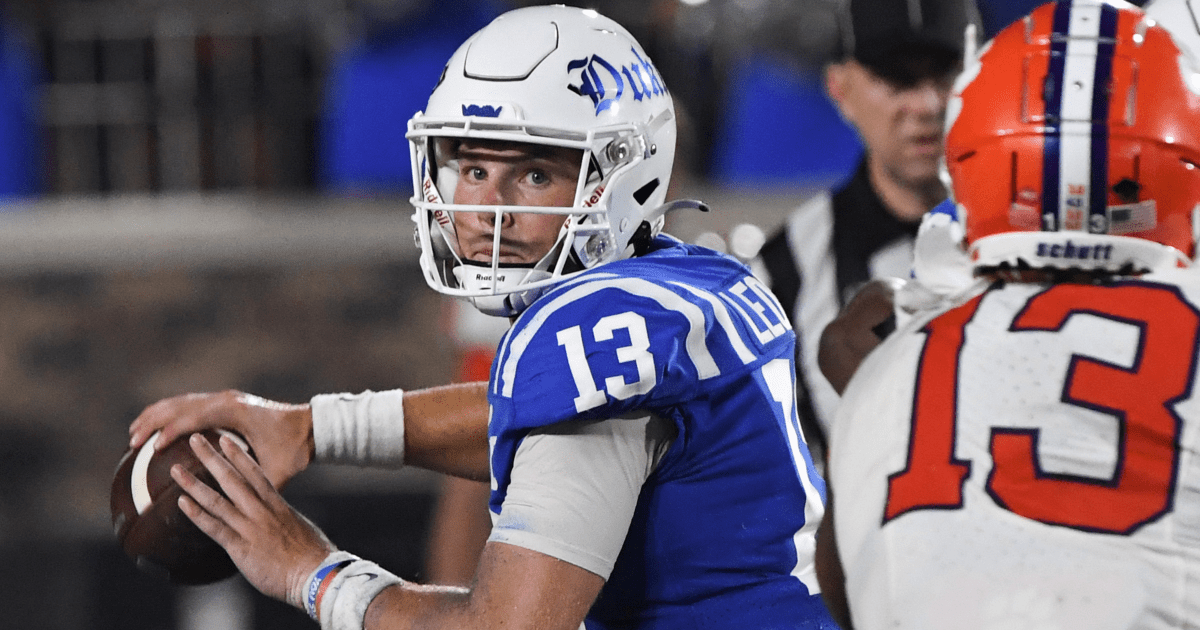 QB Riley Leonard hurt on final play of scrimmage for Duke offense in