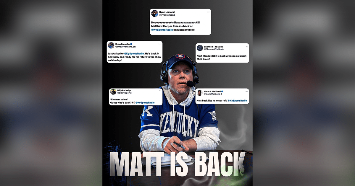 KSR Show, 8/5 Matt Jones returns to the KSR airwaves On3