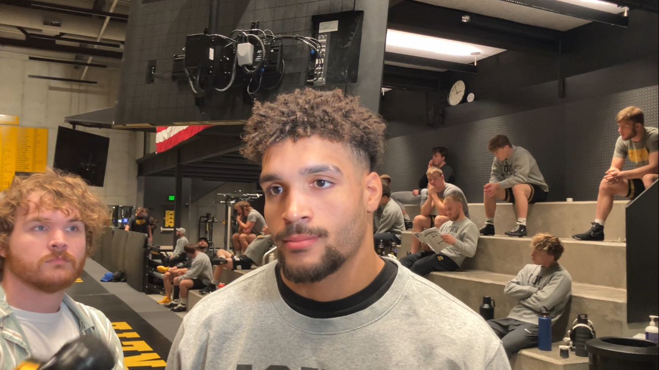 Stephen Buchanan adding to his bag at Iowa