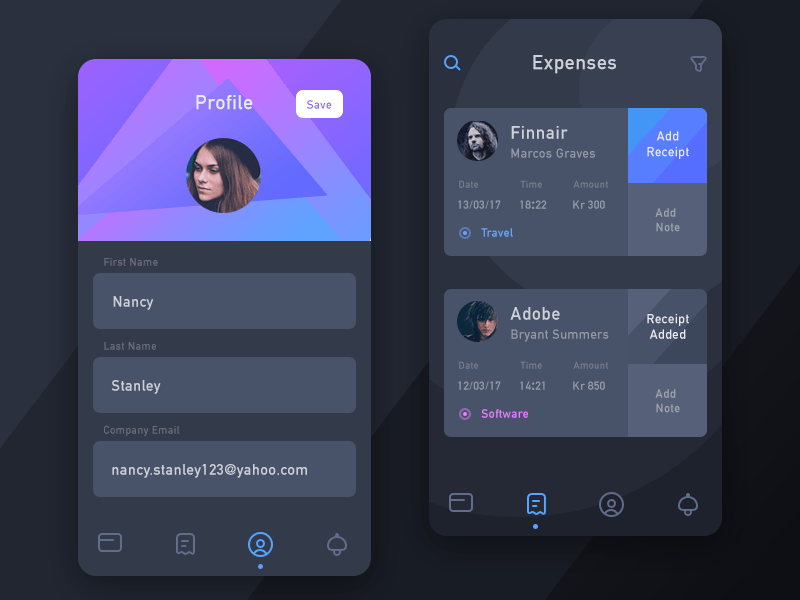 Android Profile Screen UI Design Inspiration - OnAirCode