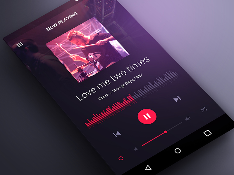 20+ Android Music App UI Design Concept OnAirCode