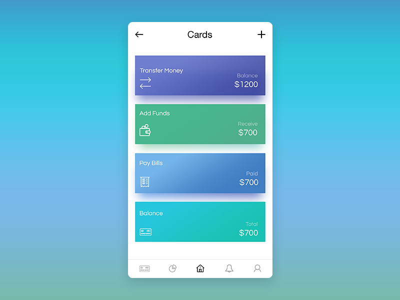 E-wallet Home Screen UI Design - OnAirCode