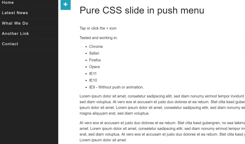 16 CSS Sliding Menu Examples (Slide Menu) OnAirCode