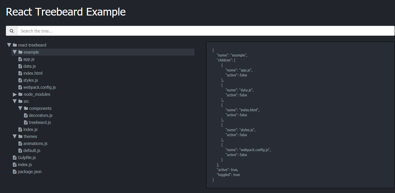 React Tree View Component Examples with Code OnAirCode