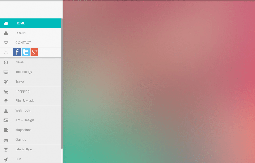 16 CSS Sliding Menu Examples (Slide Menu) OnAirCode