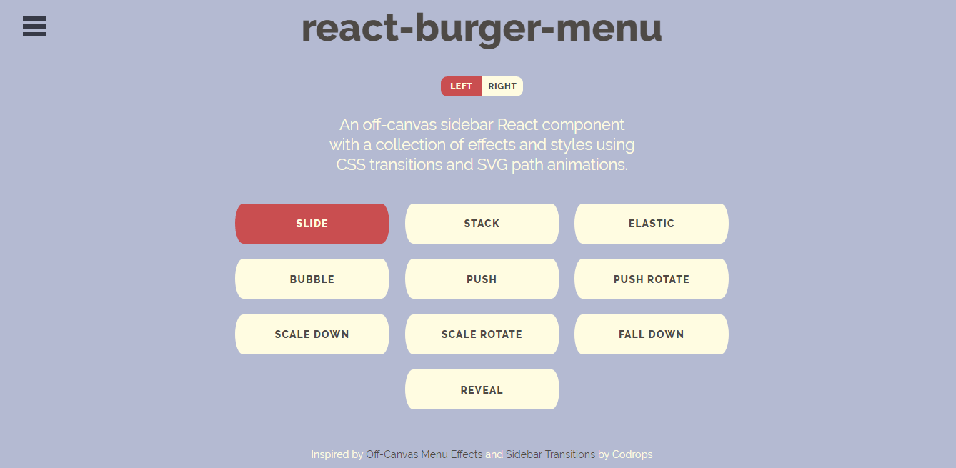 React Sidebar Menu Component Examples OnAirCode