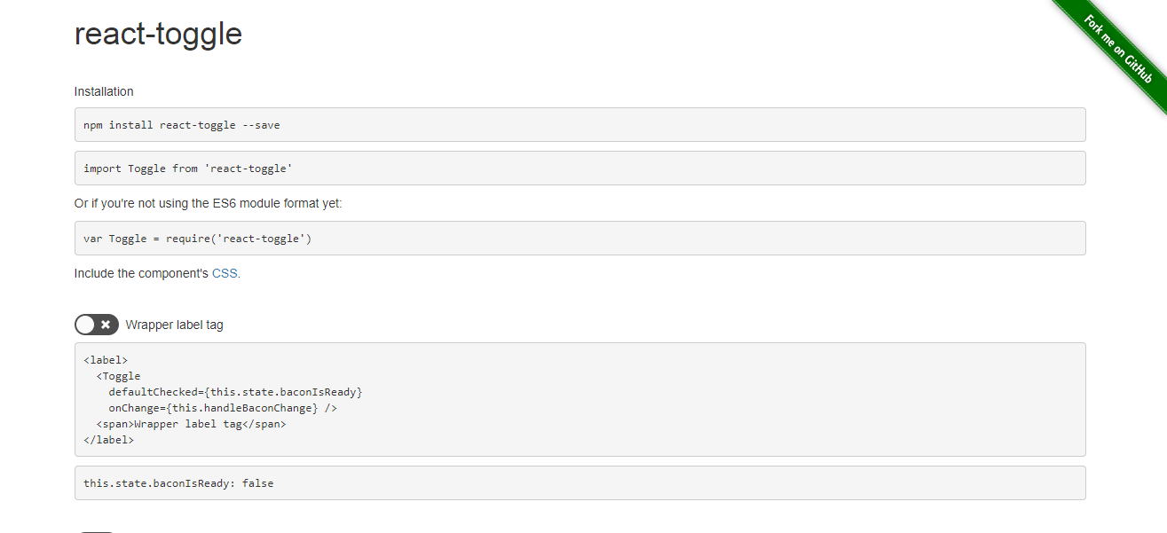 React Toggle Switch Components OnAirCode