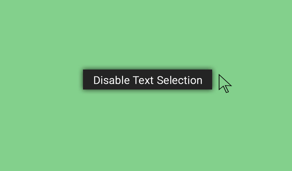 How to Disable Text Selection Highlighting OnAirCode