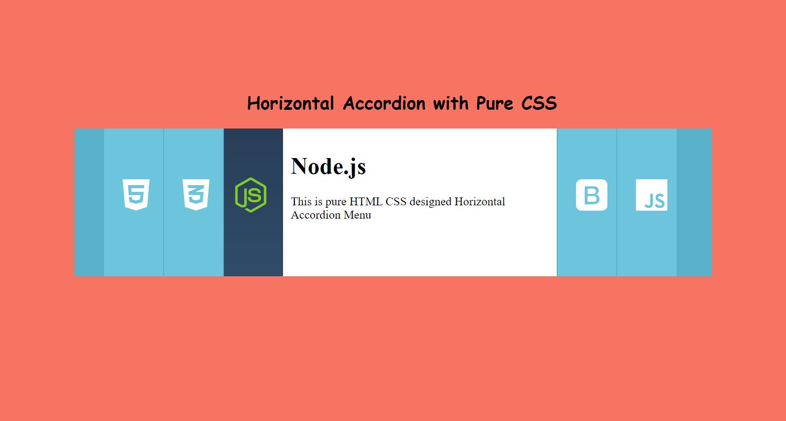 How to Make Horizontal Accordion Menu with CSS OnAirCode