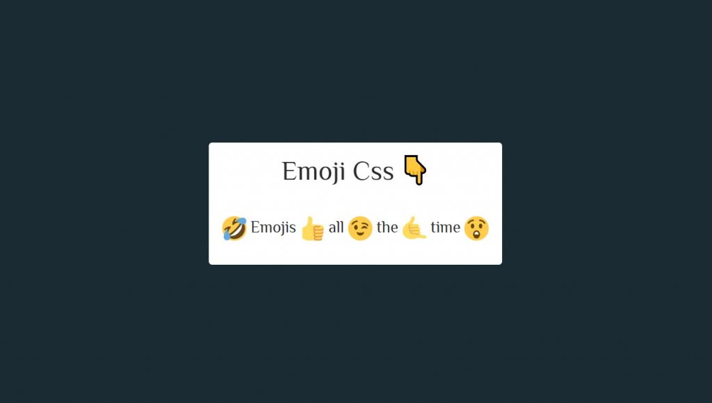 13+ CSS Emoji Examples with Code Snippets OnAirCode