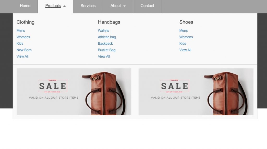 13+ Mega Menu CSS Examples Snippet OnAirCode