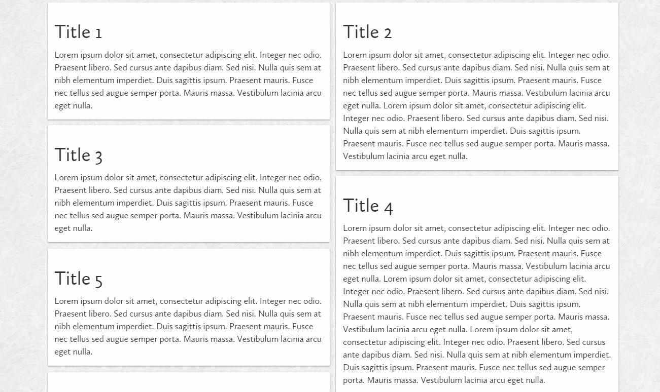 Bootstrap 4 masonry grid columns