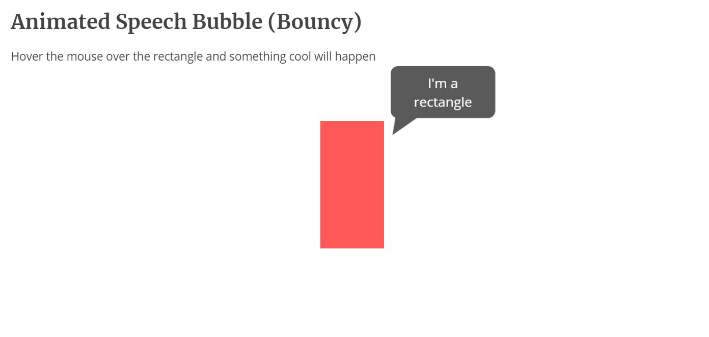 Animated speech bubble
