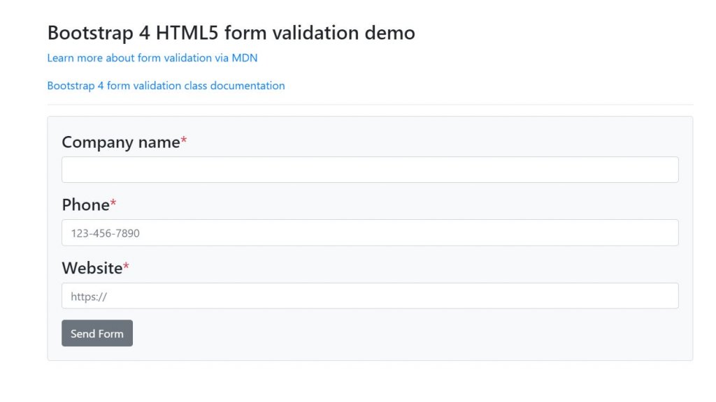 15+ Bootstrap Form Validation Examples Code Snippet OnAirCode