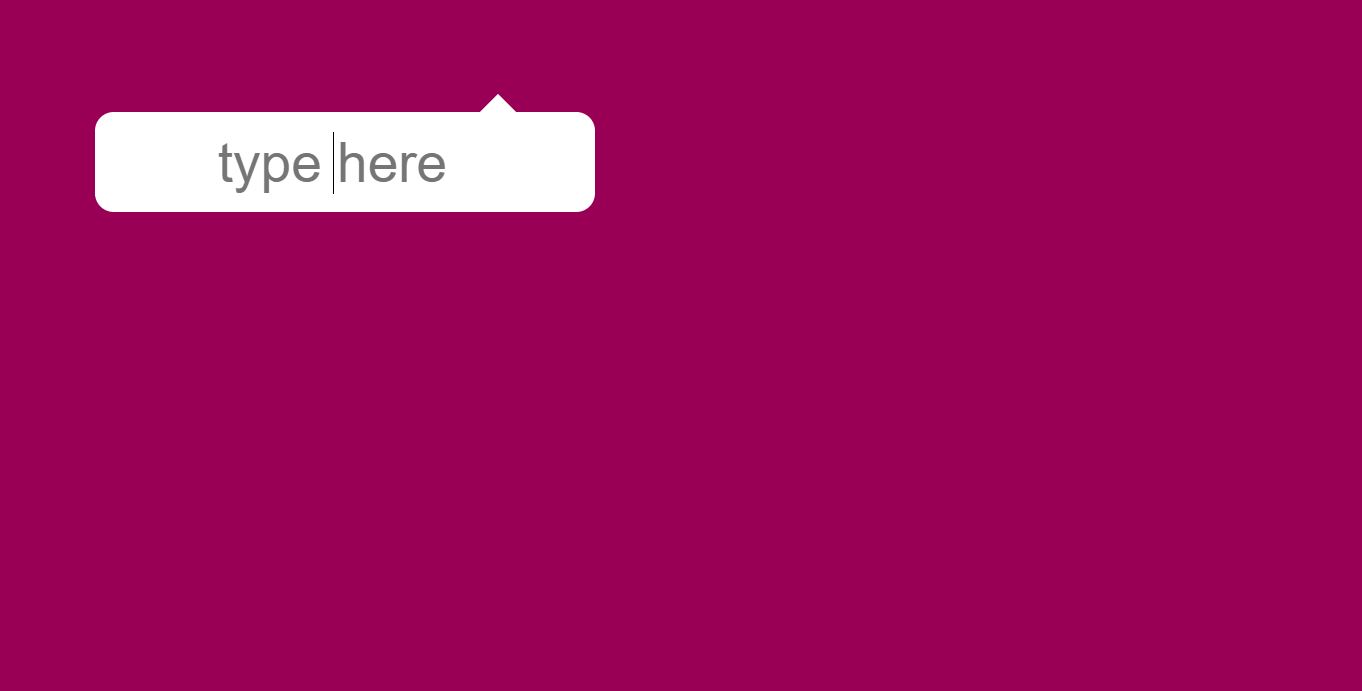 Bootstrap speech bubble input