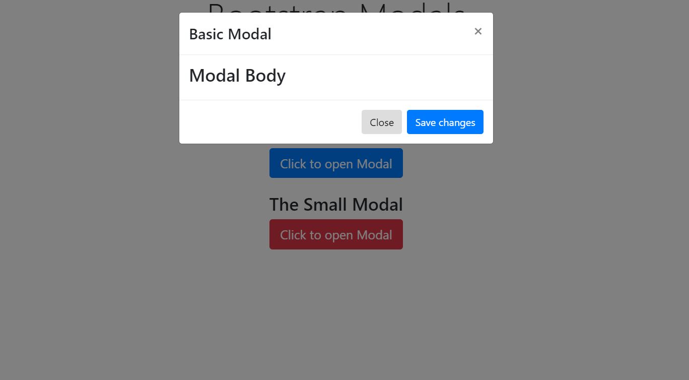 Bootstrap 4 modal box window