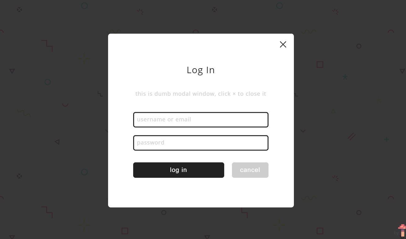 Modal Login Window 