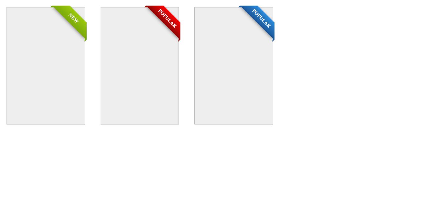 Corner Ribbon examples