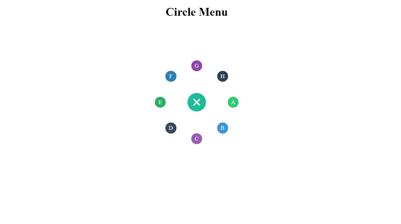 30+ JavaScript Circle Menu Examples - OnAirCode