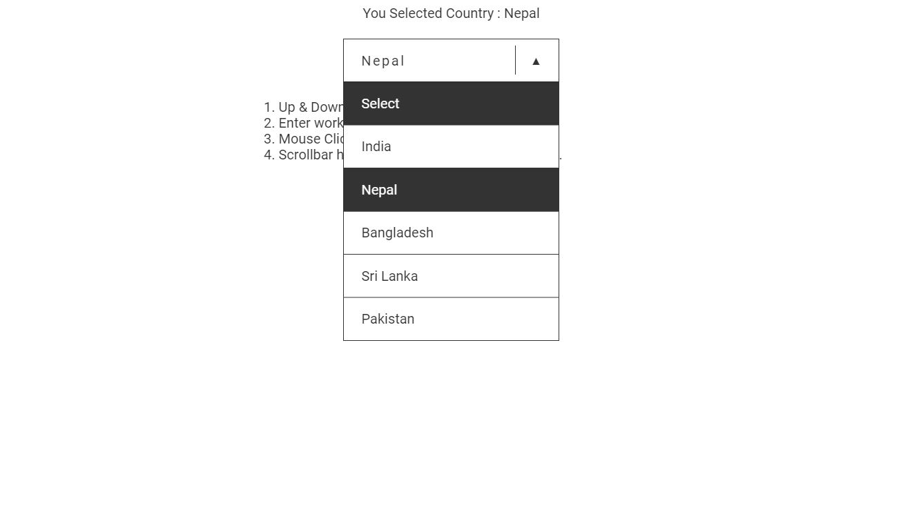 Custom Country Select Box