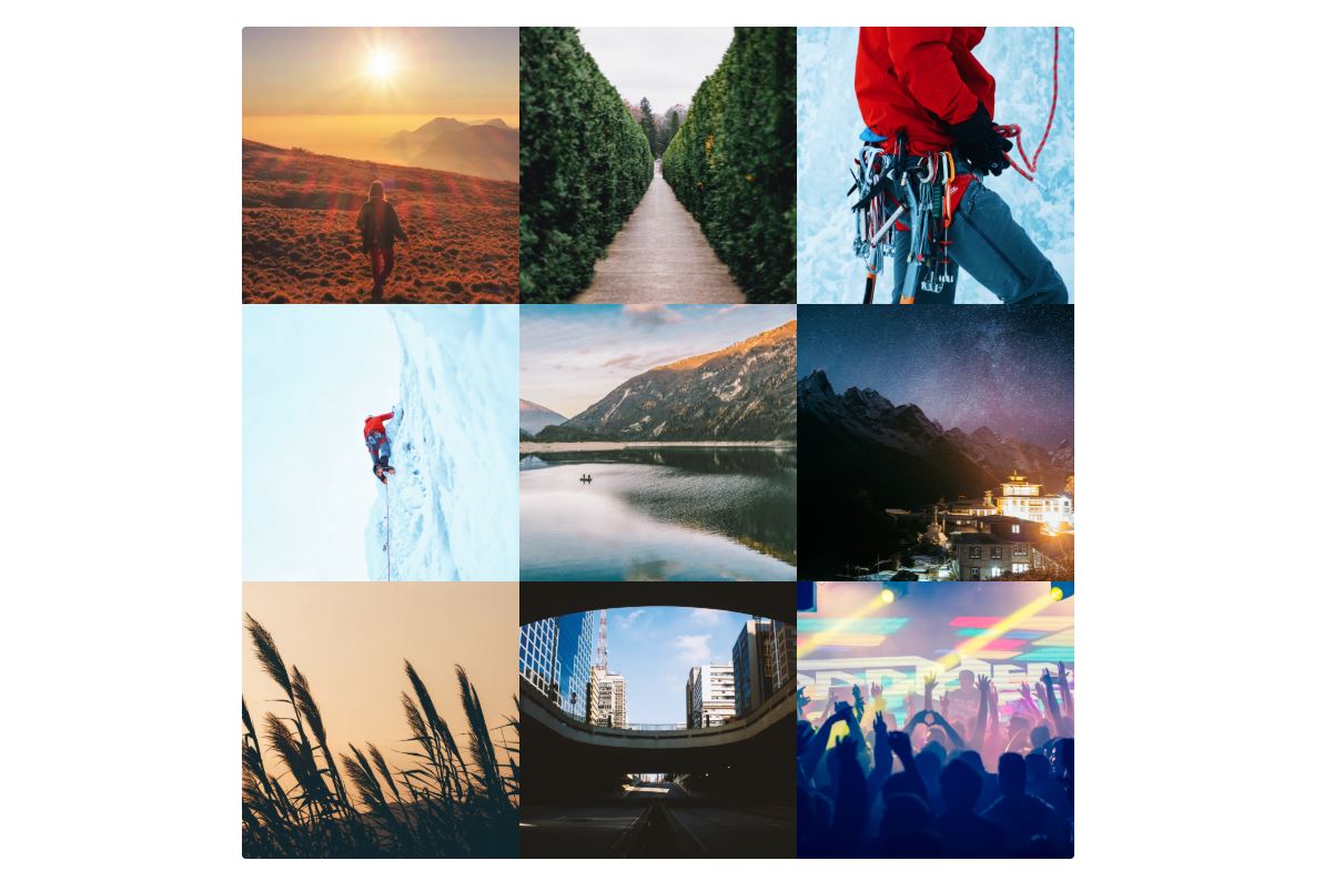 Javascript/JS image/photo gallery with zoom effect