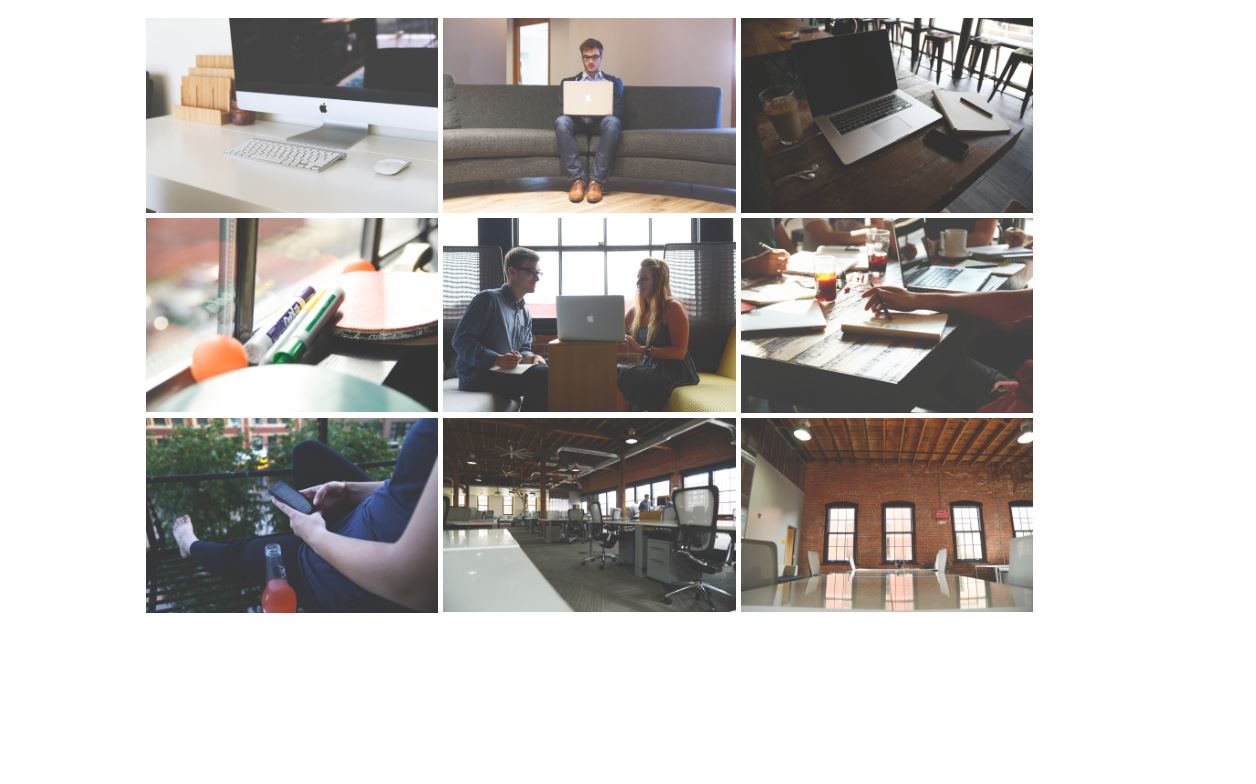 Photo gallery JavaScript/JS thumbnail design