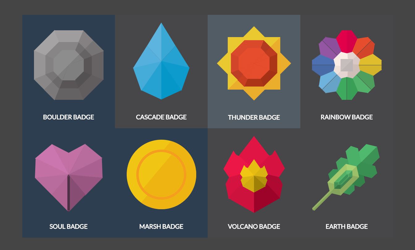  Pokemon Badges in HTML/CSS 