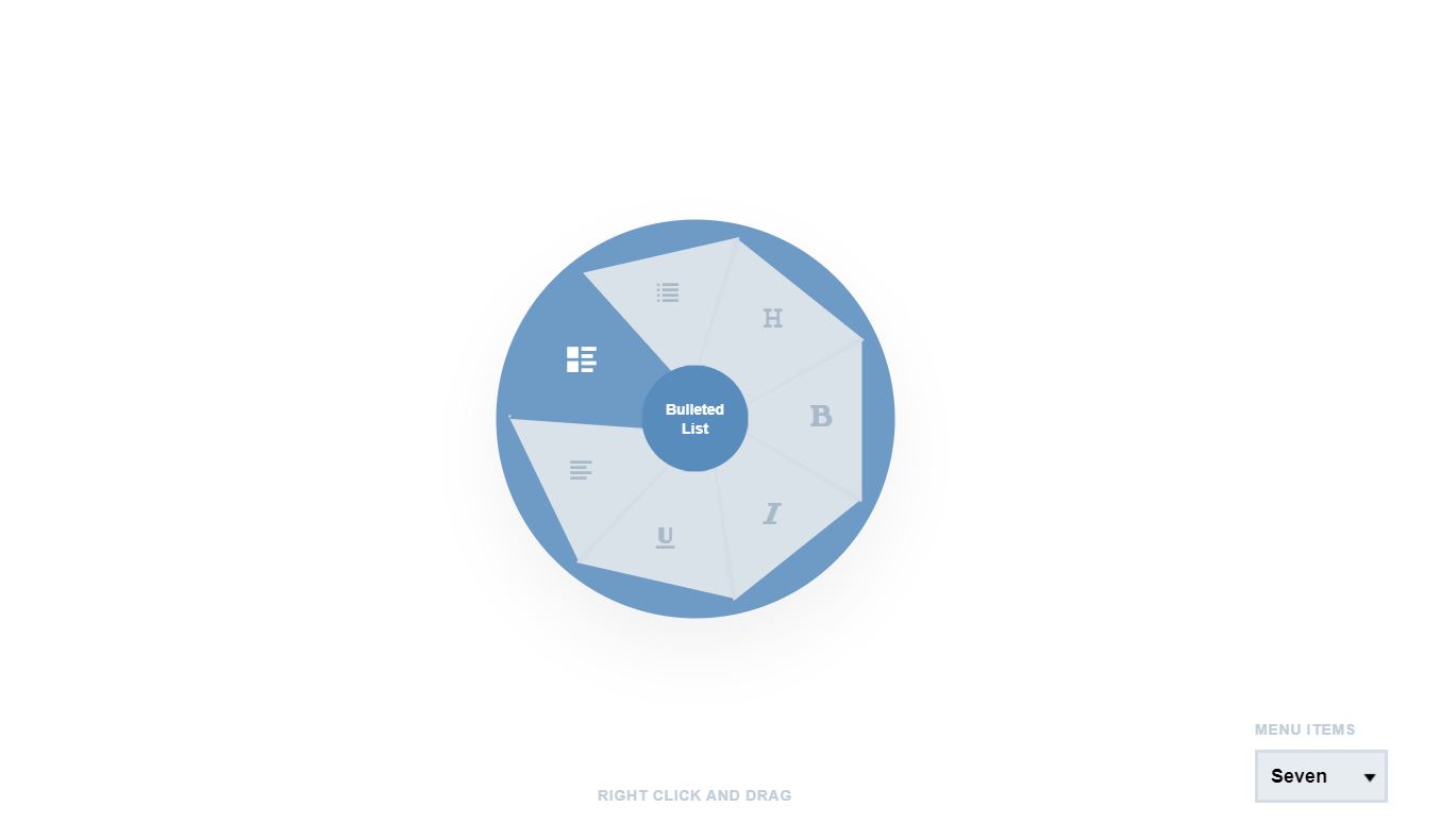 30+ JavaScript Circle Menu Examples - OnAirCode