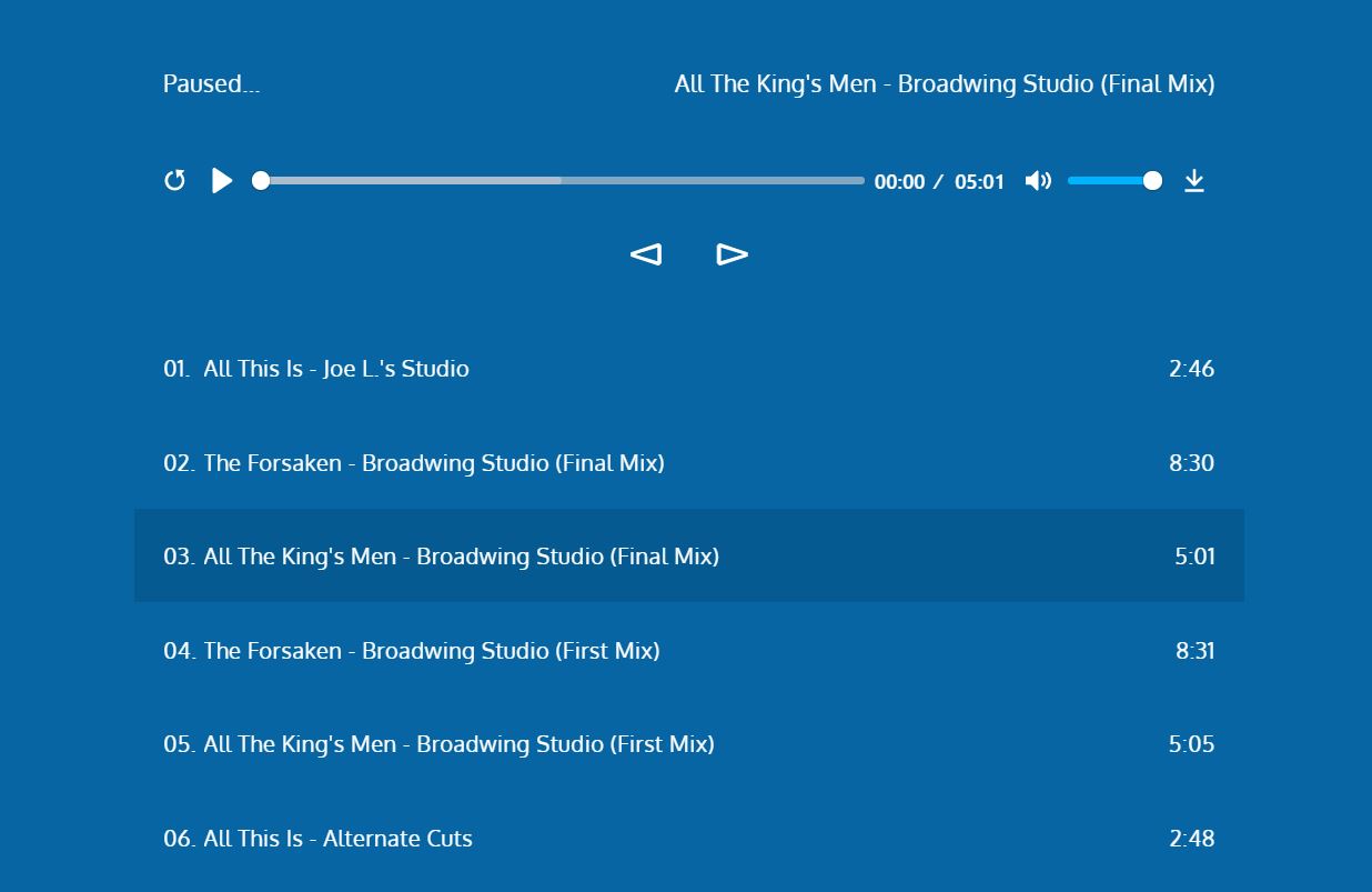 Audio Play mp3 sound Online App 