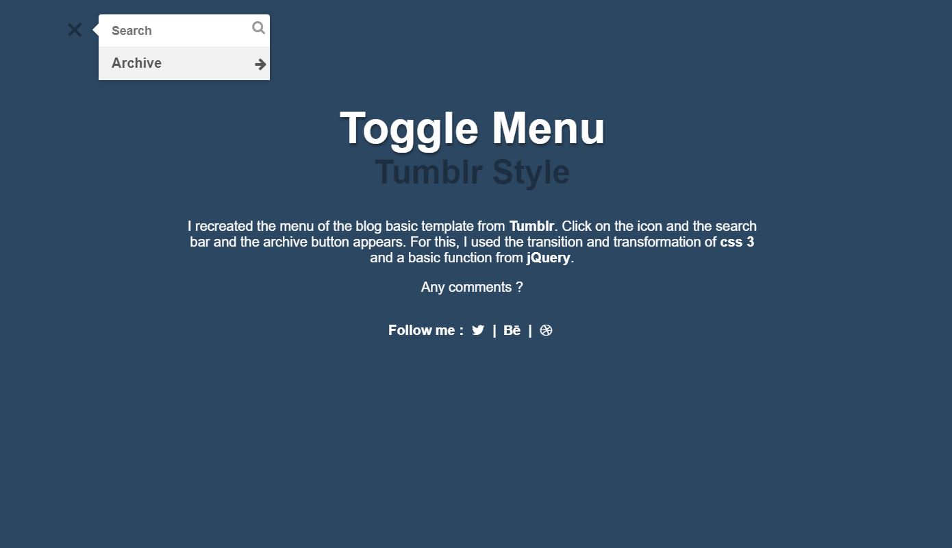 ToggleMenu Tumblr Style 