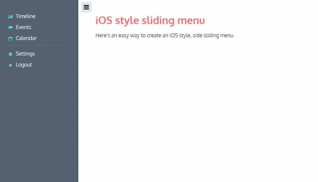 23+ JavaScript Sliding Slide Menu Examples OnAirCode