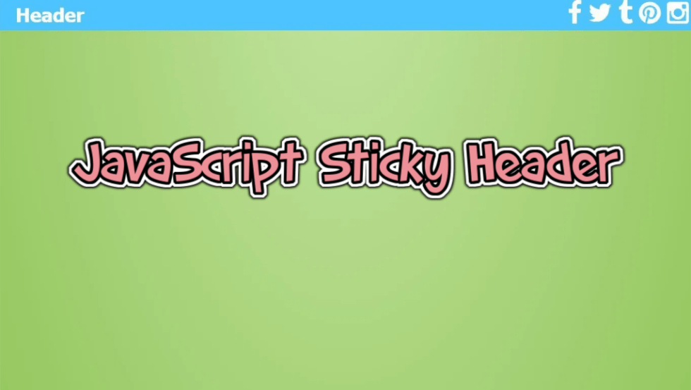 20+ JavaScript Sticky Header Examples OnAirCode