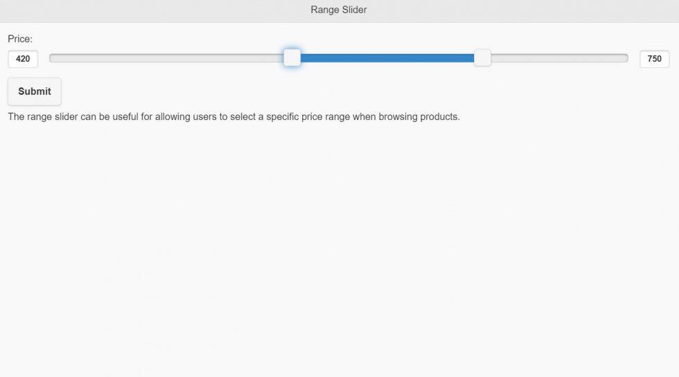 10+ Bootstrap Price Range Slider Examples OnAirCode
