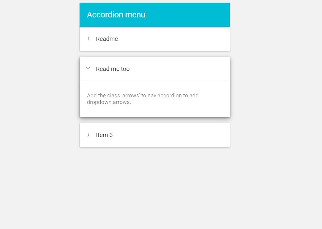 Bootstrap Accordion Menu