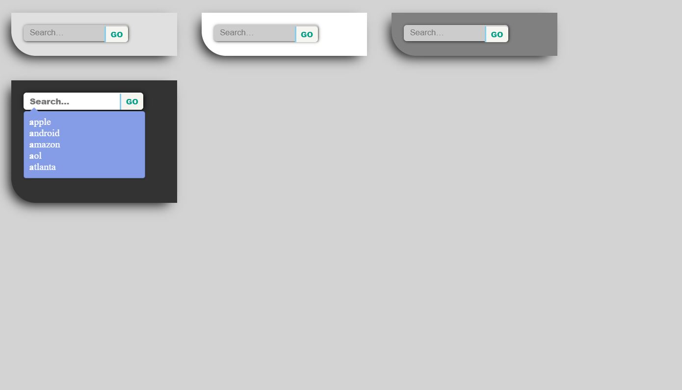 CSS3 JavaScript/JS Search box